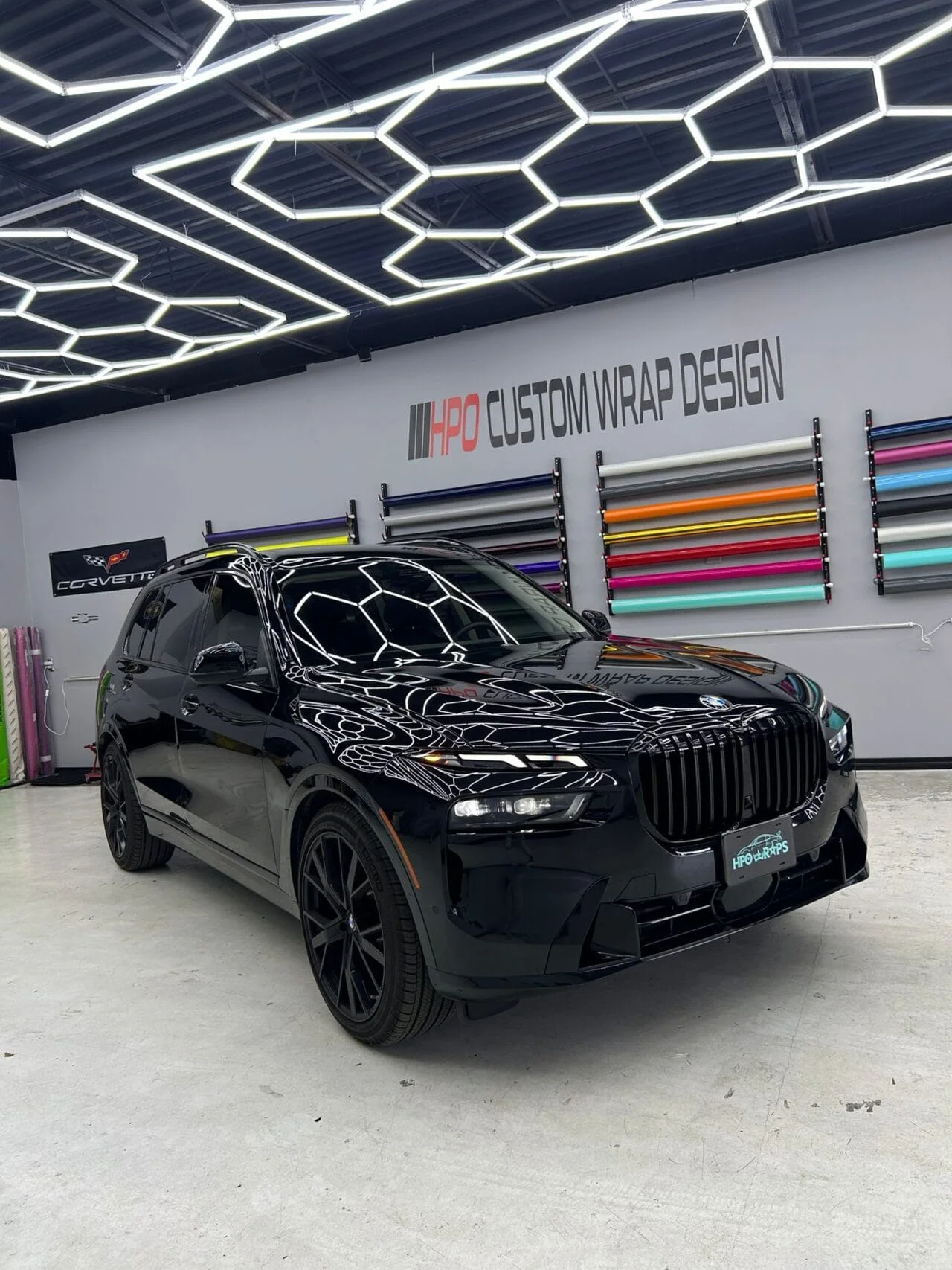 Black BMW X7 with custom design
